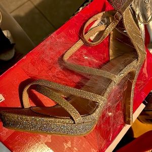 Gold beautiful heels